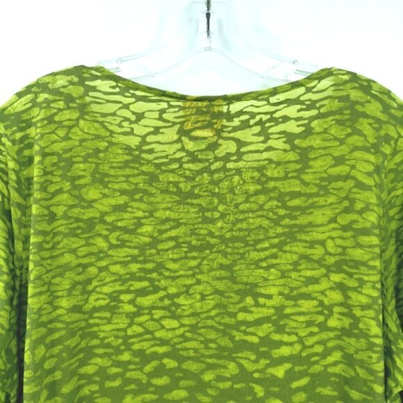 Ruby Rd. Women's 1X Green Round Light Blouse - Picture 10 of 12